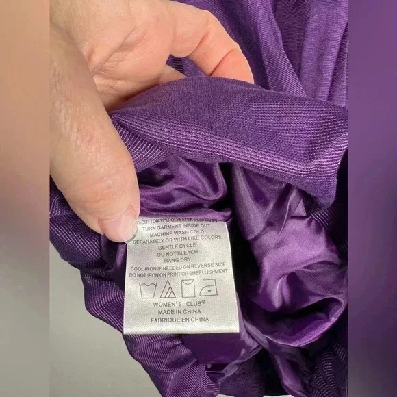 House of Dereon Sleeveless Belted Purple Dress Bubble Hem Pockets Womens Size 3X - Picture 14 of 15